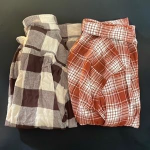 Two Pack Fall Earthtone Flannels